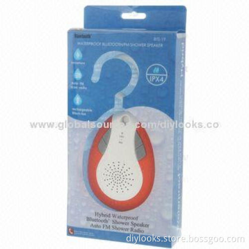 Hybrid Waterproof Bluetooth 3.0 Shower Speakers for iPhone 5 with Hook
